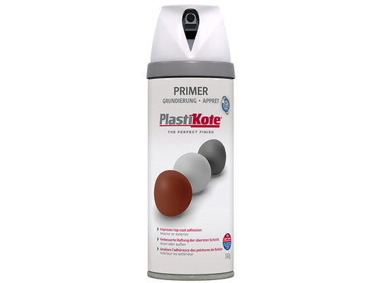 PlastiKote Twist & Spray Primer White 400ml PKT25000