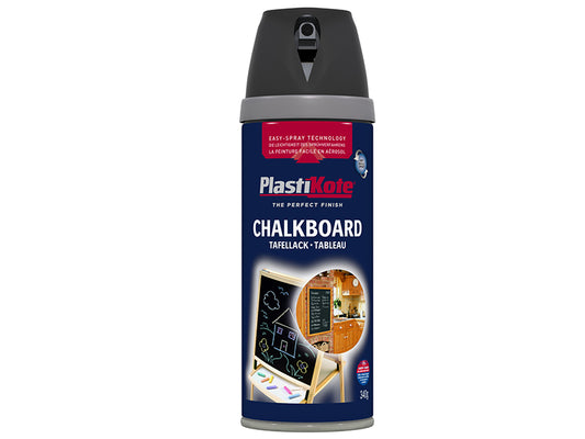 PlastiKote Twist & Spray Chalkboard Paint Black 400ml PKT26001