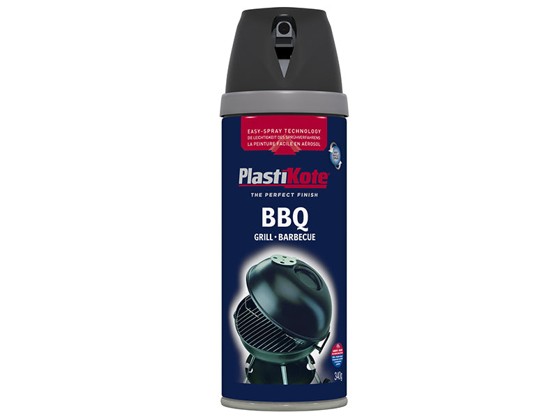 PlastiKote Twist & Spray BBQ Paint Black 400ml PKT26020