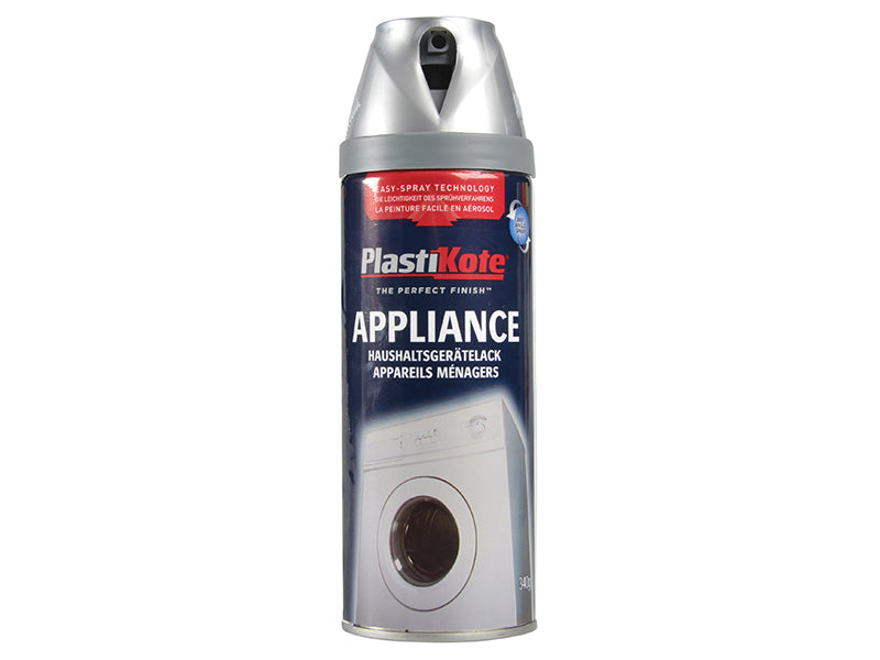 PlastiKote Twist & Spray Appliance Enamel Satin Chrome 400ml PKT26627