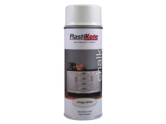 PlastiKote Chalk Finish Spray Vintage White 400ml PKT27100