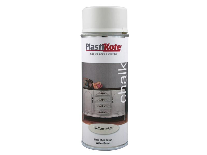 PlastiKote Chalk Finish Spray Antique White 400ml PKT27107