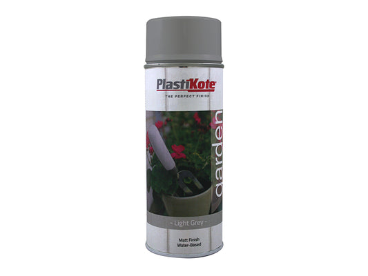 PlastiKote Garden Colours Spray Paint Light Grey 400ml PKT27209