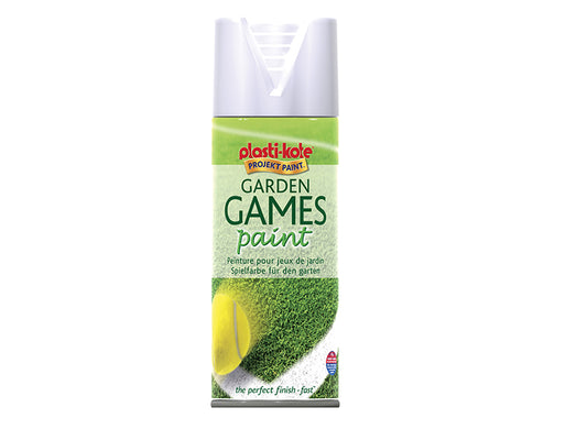 PlastiKote Garden Games Spray Paint White 400ml PKT4376