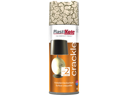 PlastiKote Crackle Touch Spray Colony Cream Top Coat 400ml PKT479