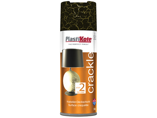 PlastiKote Crackle Touch Spray Black Top Coat 400ml PKT495