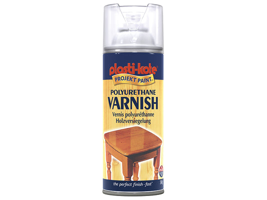 PlastiKote Varnish Spray Clear Gloss 400ml PKT591