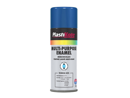 PlastiKote Multi Purpose Enamel Spray Paint Gloss Blue 400ml PKT60107