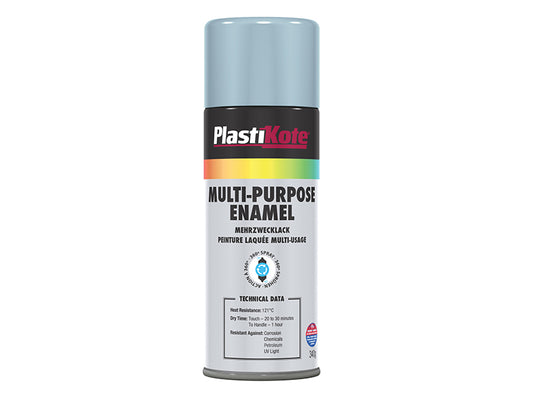 PlastiKote Multi Purpose Enamel Spray Paint Gloss Aluminium 400ml PKT60112