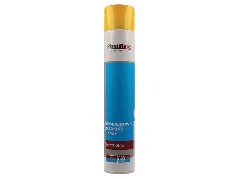 PlastiKote Trade Upside Down Marking Spray Paint Yellow 750ml PKT71032
