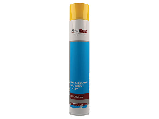 PlastiKote Trade Upside Down Marking Spray Paint Yellow 750ml PKT71032