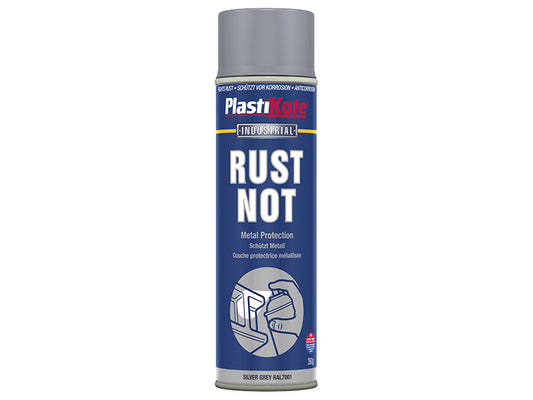 PlastiKote Rust Not Spray Matt Silver Grey 500ml PKT791