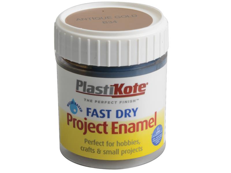 PlastiKote Fast Dry Enamel Paint B34 Bottle Antique Gold 59ml PKTB34W