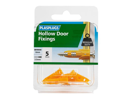 Plasplugs DR 106 Hollow Door Fixings (5) PLADR106