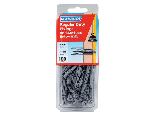 Plasplugs Regular-Duty Fixings Pack of 100 PLAHWR100