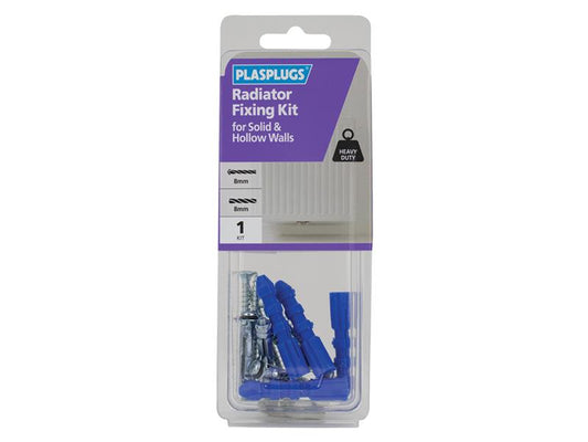 Plasplugs Radiator Fixing Kit for Solid & Hollow Walls PLAKRA111