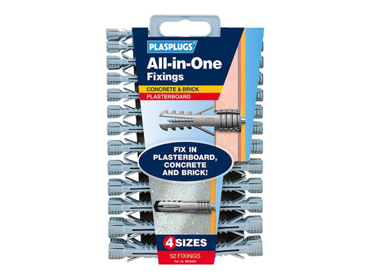 Plasplugs MFA 500 All-In-One Fixings Assorted (52) PLAMFA500