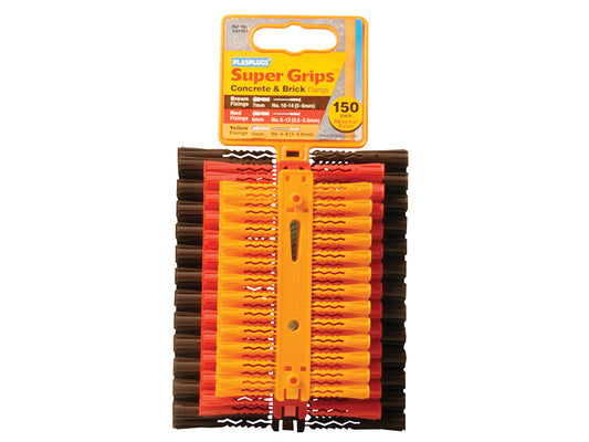 Plasplugs SAP 505 Solid Wall Super Grips™ Fixings Assorted (150) PLASAP505