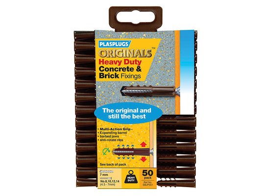 Plasplugs SBJP551 Originals™ Heavy-Duty Fixings (Pack 50) PLASBJP551