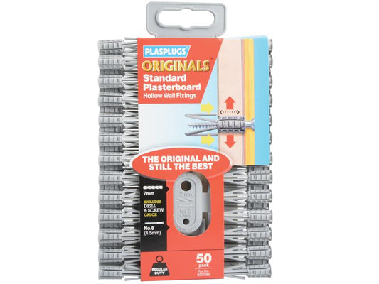 Plasplugs SCF 552 ORIGINALS™ Plasterboard Fixings (50) PLASCF552