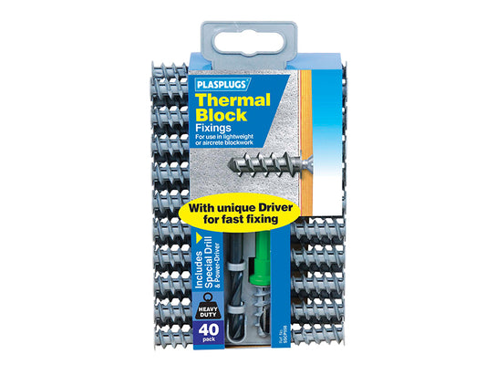 Plasplugs Thermal Block Fixings (40) PLASSCP558