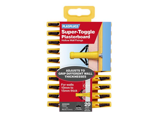 Plasplugs Super Toggle Fixings Pack 20 PLASSTC554