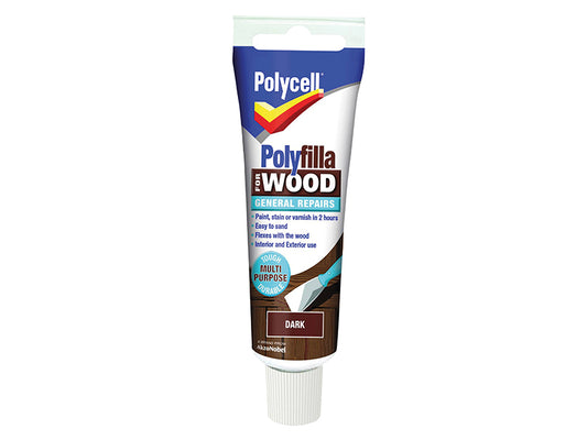 Polycell Polyfilla For Wood General Repairs Tube Dark 75g PLCWGRD75