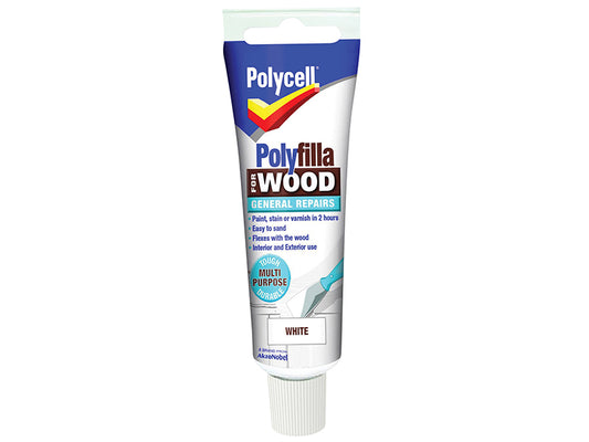 Polycell Polyfilla For Wood General Repairs Tube White 75g PLCWGRW75
