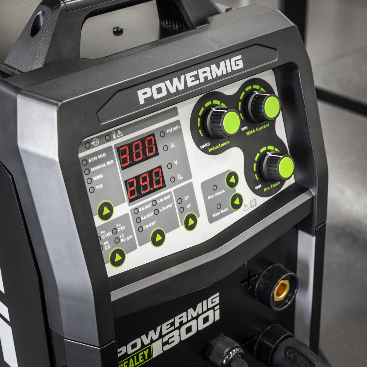 Sealey 400V 3ph 300A Gas Gasless MIG/TIG/MMA Inverter Welder POWERMIG300i