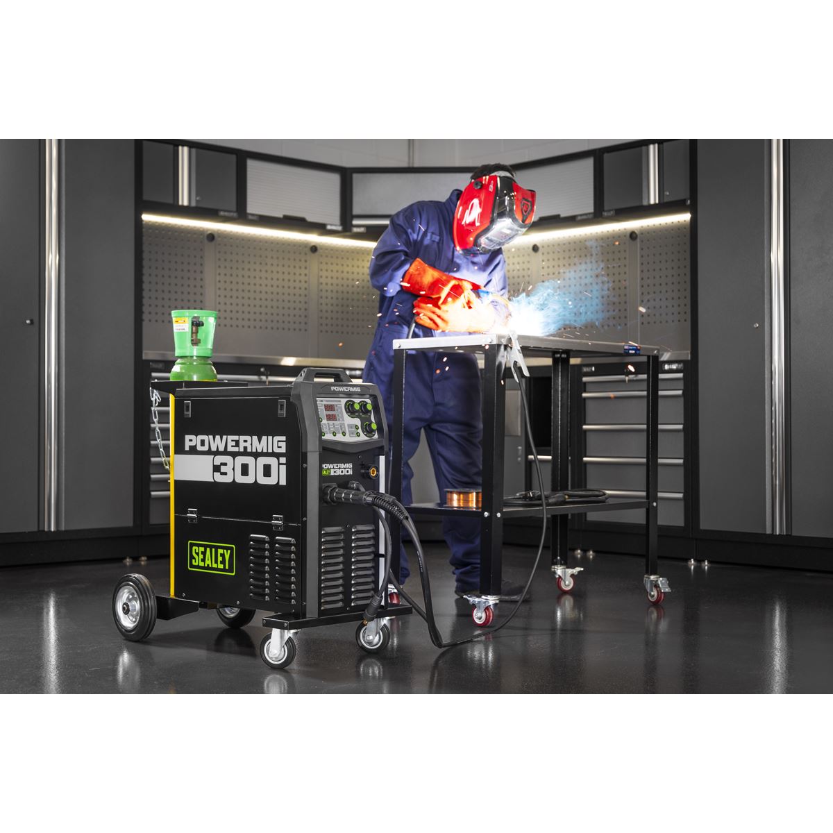 Sealey 400V 3ph 300A Gas Gasless MIG/TIG/MMA Inverter Welder POWERMIG300i