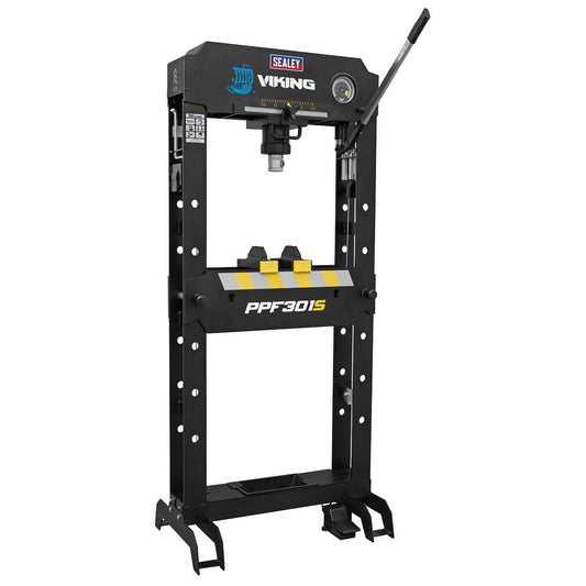 Sealey Viking Air/Hydraulic Press 30 Tonne Floor Type with Sliding Ram and Foot Pedal PPF301S
