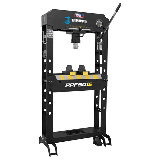 Sealey 50 Tonne Air Hydraulic Press Floor Type Sliding Ram Foot Pedal PPF501S
