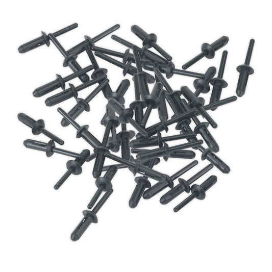 Sealey Plastic Rivet �6.6 x 17.2mm Pack of 50 PR001