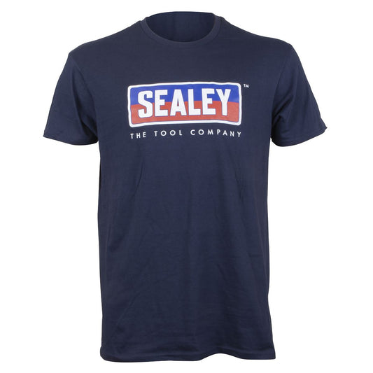 Sealey Sealey Logo T-Shirt Extra-Large Cotton Crew Neck Short Sleeves PSEXTXL