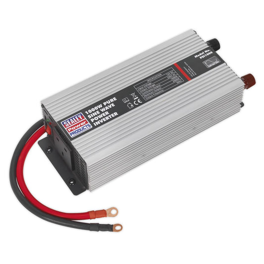 Sealey Power Inverter Pure Sine Wave 1000W 12V DC - 230V ~ 50Hz PSI1000