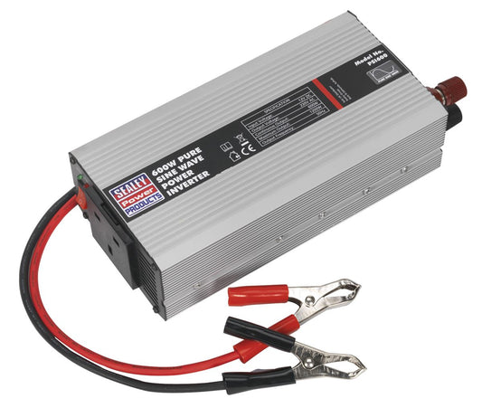 Sealey Power Inverter Pure Sine Wave 600W 12V DC - 230V ~ 50Hz PSI600