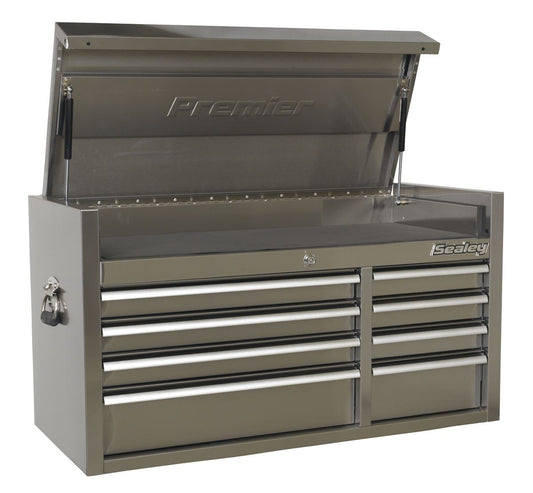 Sealey Topchest 8 Drawer 1055mm Stainless Steel Heavy-Duty PTB104008SS