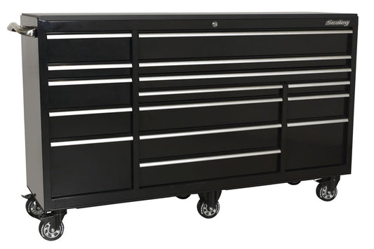 Sealey Rollcab 15 Drawer 1845mm Heavy-Duty Black PTB183015
