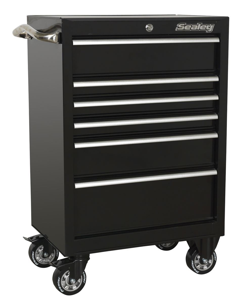 Sealey Rollcab 6 Drawer 675mm Heavy-Duty Black PTB67506