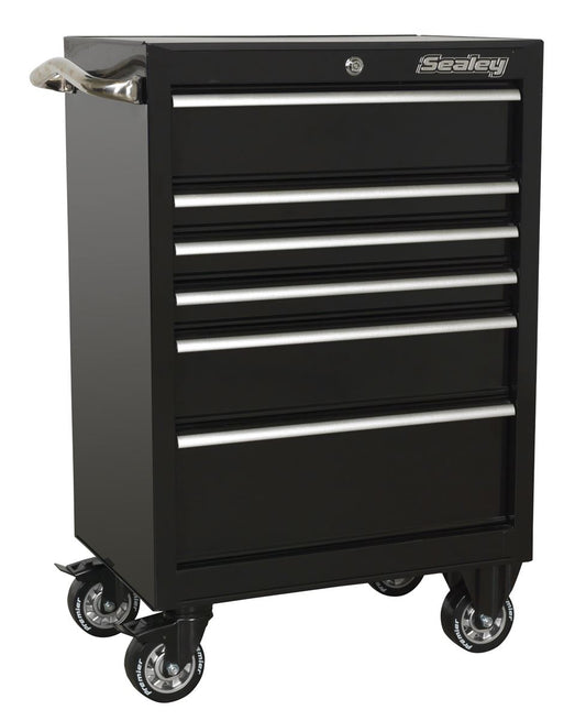 Sealey Rollcab 6 Drawer 675mm Heavy-Duty Black PTB67506