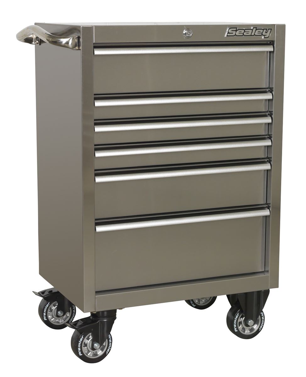 Sealey Rollcab 6 Drawer 675mm Stainless Steel Heavy-Duty PTB67506SS