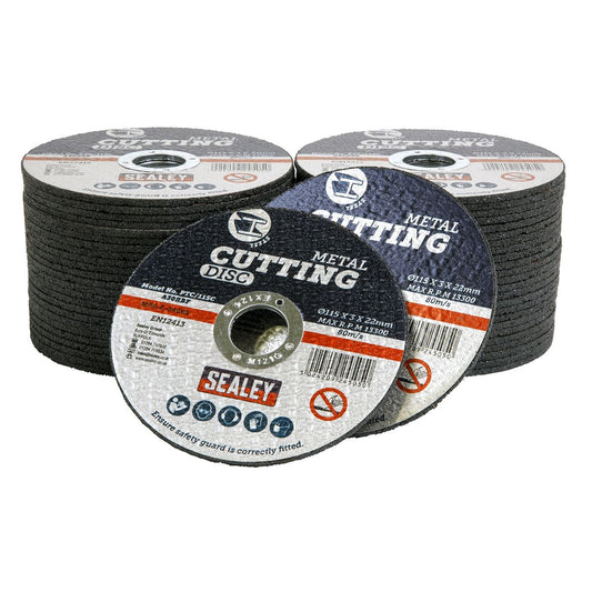 Sealey Cutting Disc Pack of 50 �115 x 3mm �22mm Bore PTC/115C50