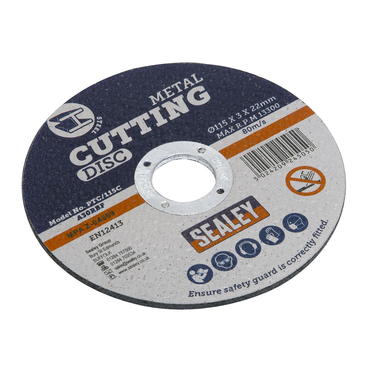 Sealey Cutting Disc Pack of 50 �115 x 3mm �22mm Bore PTC/115C50