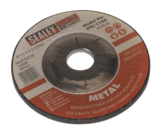 Sealey Grinding Disc �115 x 6mm �22mm Bore PTC/115G