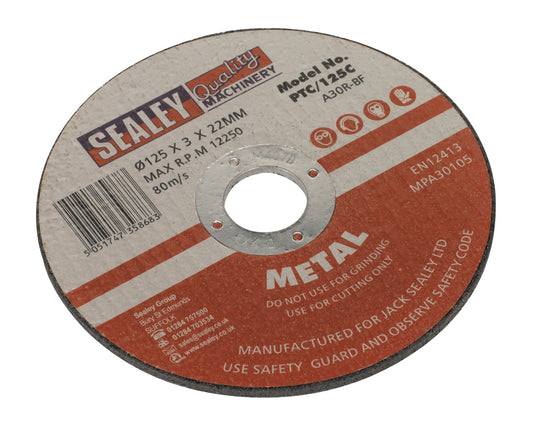 Sealey Cutting Disc �125 x 3mm �22mm Bore PTC/125C