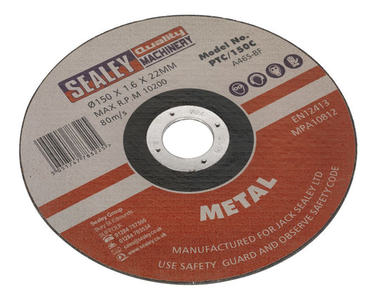 Sealey Cutting Disc �150 x 1.6mm 22mm Bore PTC/150C