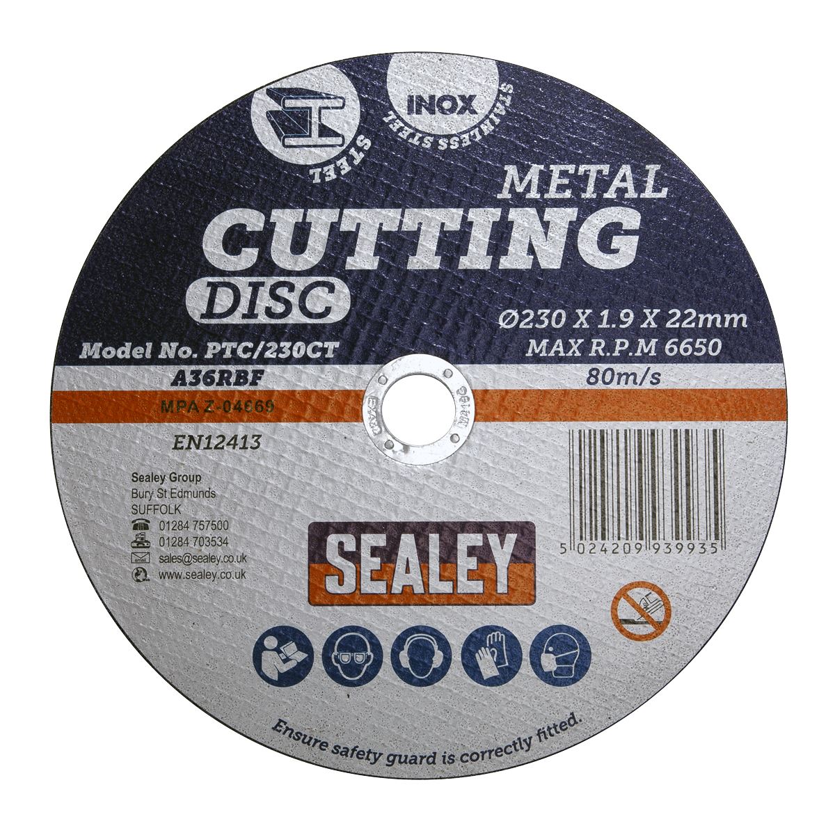 Sealey Cutting Disc �230 x 2mm �22mm Bore PTC/230CT