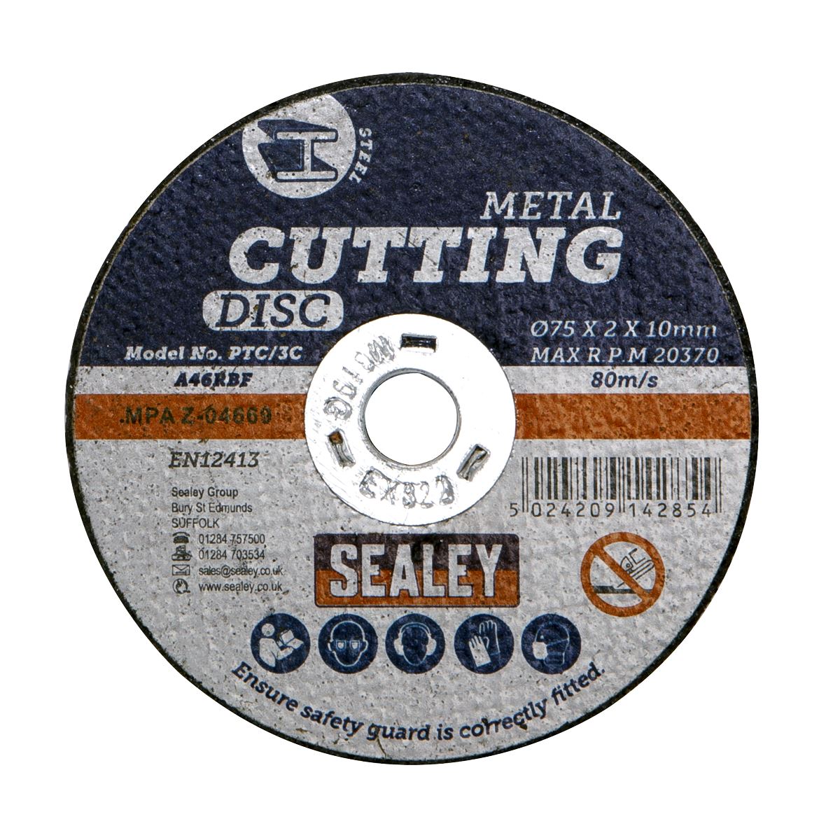 Sealey Cutting Disc �75 x 2mm �10mm Bore Pack of 5 PTC/3C5