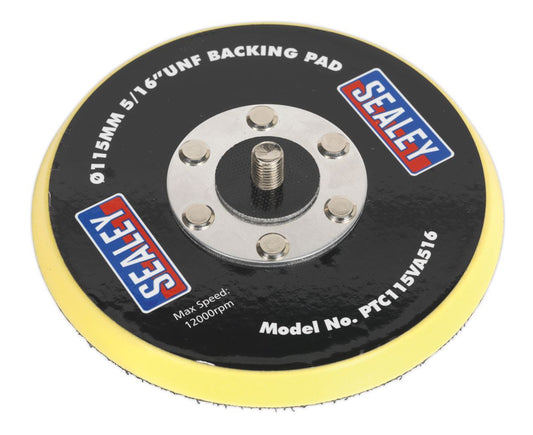 Sealey Hook-and-Loop Backing Pad �115mm 5/16"UNF PTC115VA516