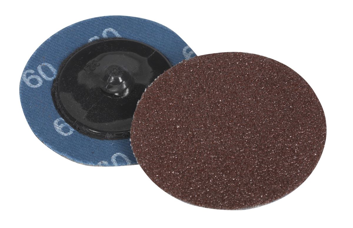 Sealey Quick-Change Sanding Disc �50mm 60Grit Pack of 10 PTCQC5060